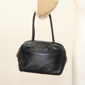 Loewe anagram black mini bag